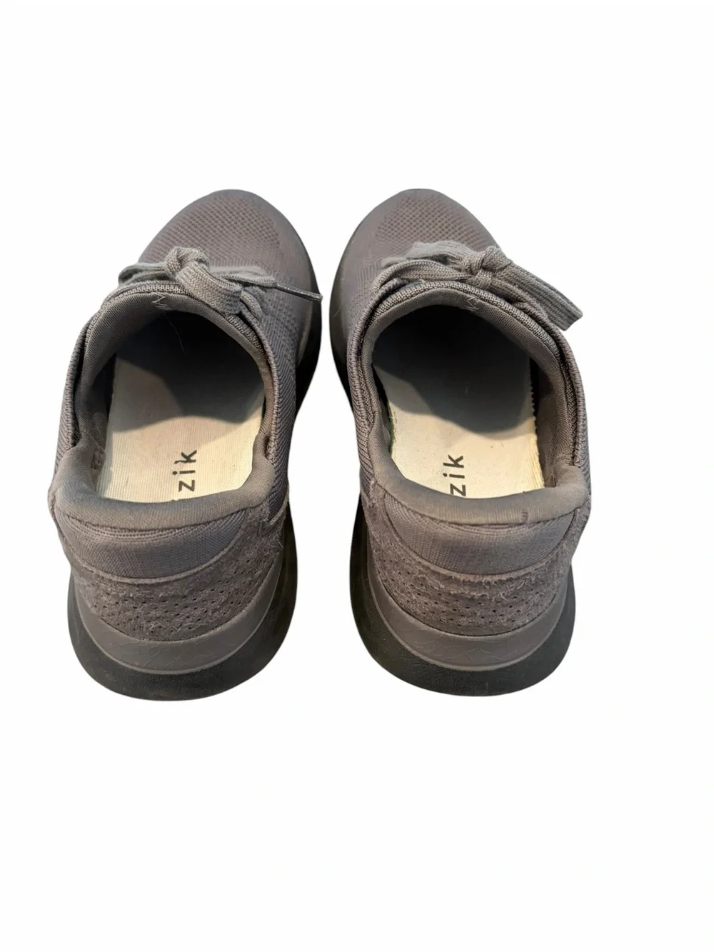 Kizik Lima Hands Free Sneakers Graphite Grey Knit Walking Shoes W7 M5.5